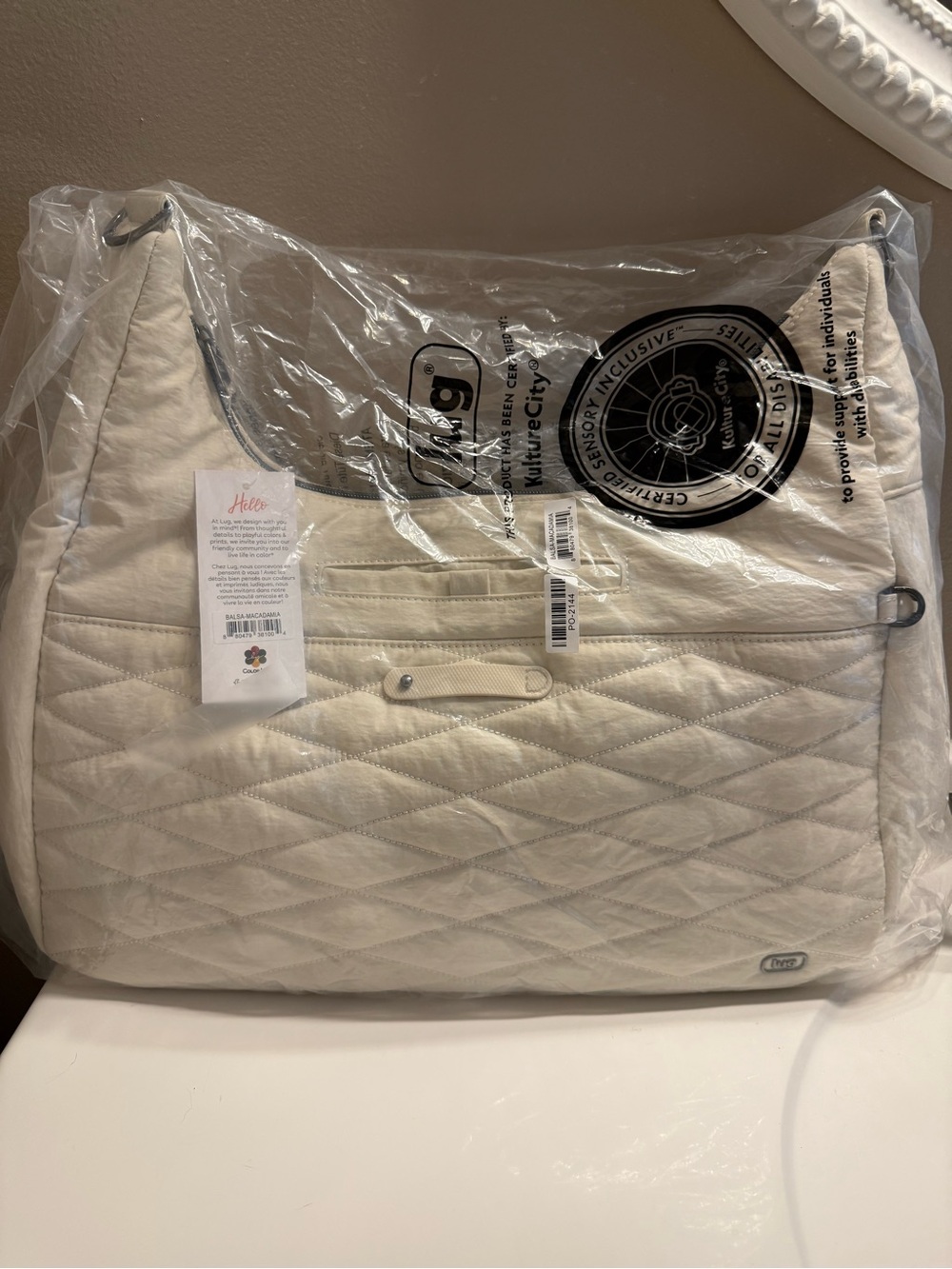 Lug Balsa Macadamia Crossbody NWT